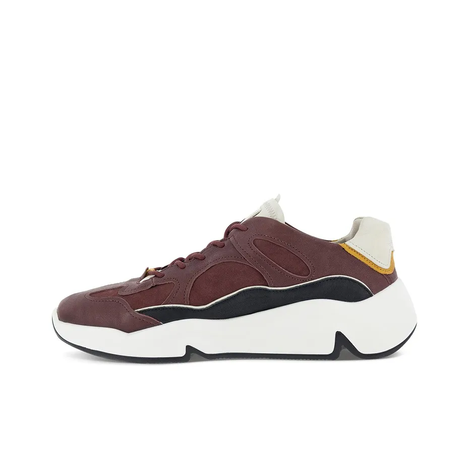 Ecco Chunky Sneakers Men's Low Top Burgundy