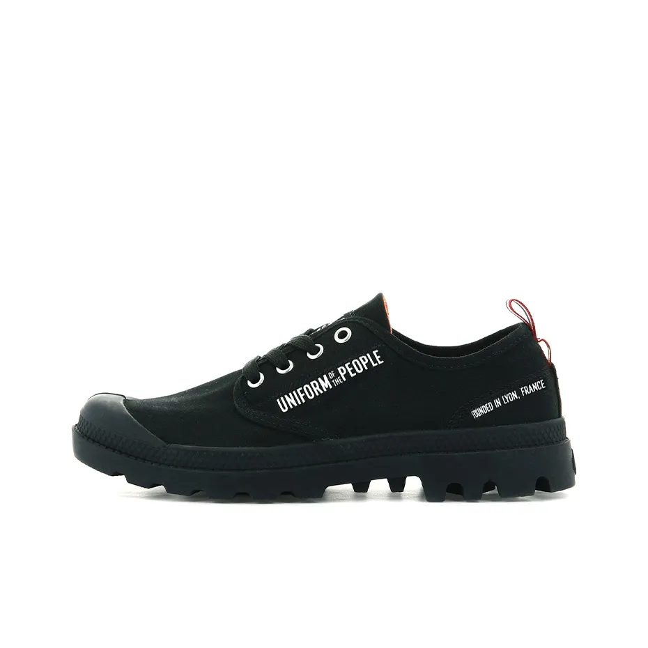 Palladium Pampa Oxford Uniform Of The Slip Resistant, Abrasion Resistant, Breathable Low Top Canvas Comp Shoes Unisex Black