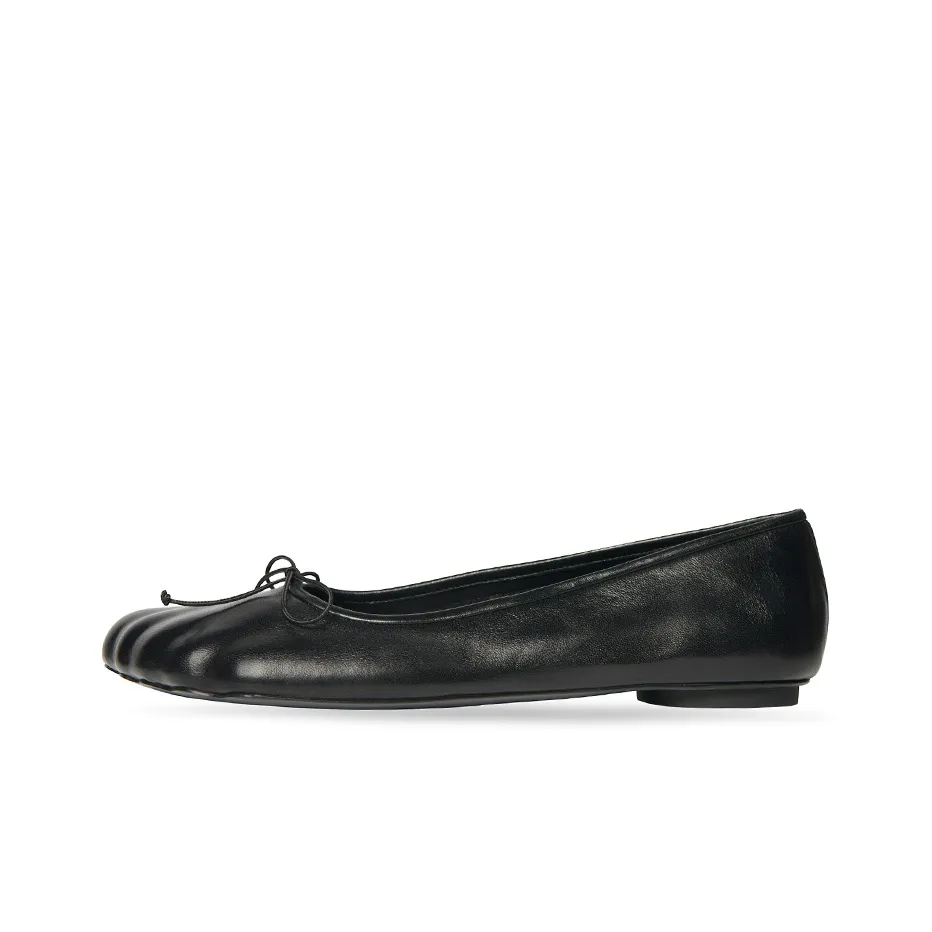 Balenciaga Anatomic Ballerina Shoes 'Black Shiny Soft Sheepskin' Women's