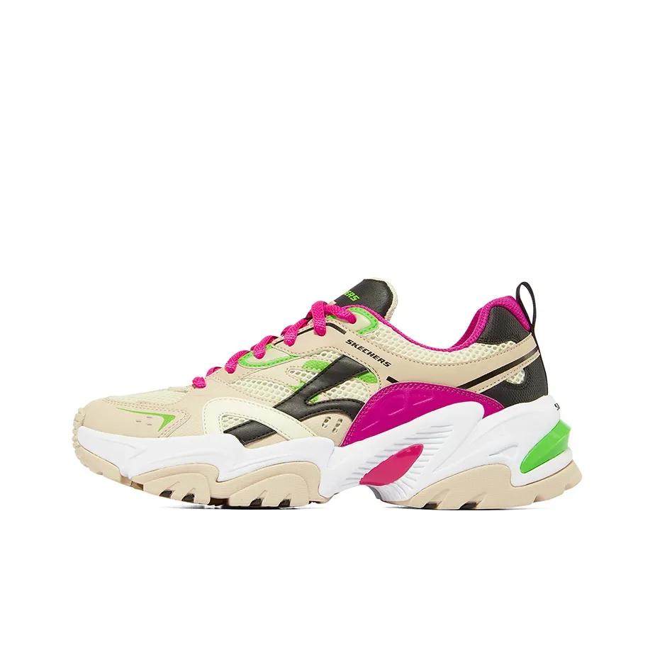 STAMINA x Skechers Stamina V2 Mecha Shoes 2 Low Top Chunky Sneakers Women's Beige Purple