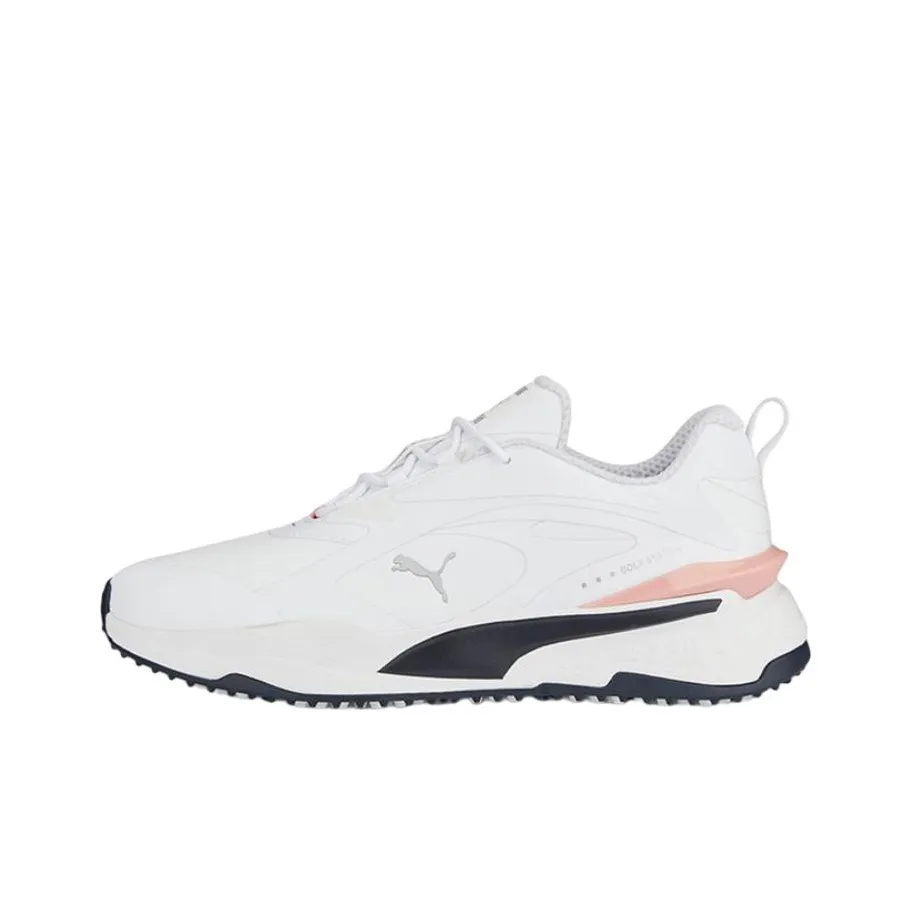 PUMA GS Fast Cushioning Anti Slip And Wear Resistant Low Top Golf Shoes Men's White Pink