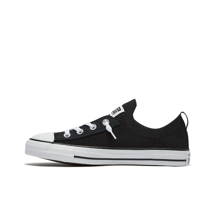 Converse Chuck Taylor All Star Shoreline Knit Slip Low Top Black White Women's