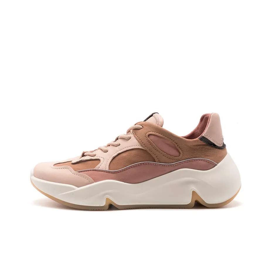 Ecco Tide Fun Low Топ Толстоподошвенные кроссовки Женские Цвет ириски Коричневый