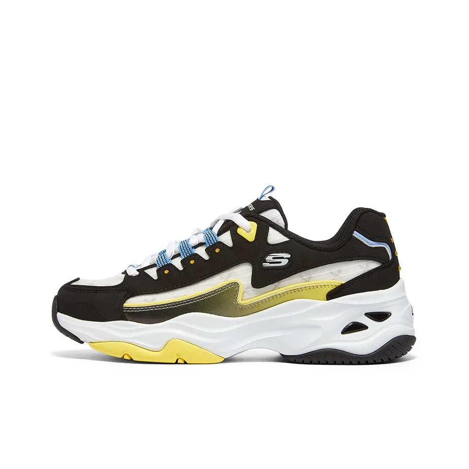 One Piece X Skechers D'Lites 4.0 Chunky Sneakers Men Low Top Black/Colorful Color