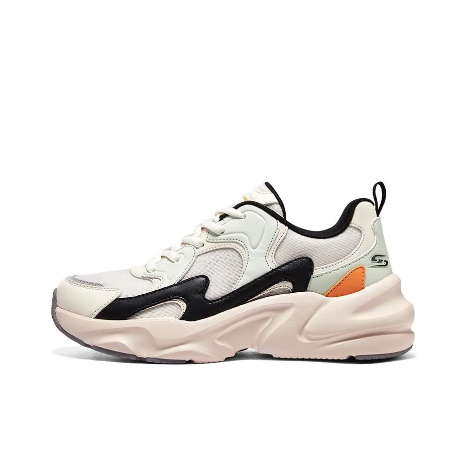 Skechers BOBS BAMINA 2 Low Top Chunky Sneakers Women's White Orange