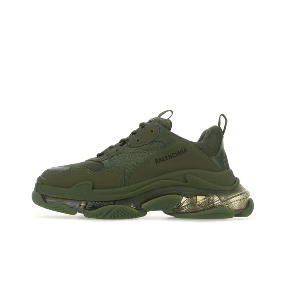 Balenciaga Triple S Clear Sole Dark Green