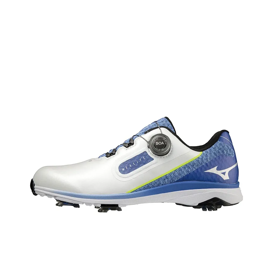 Mizuno Nexlite SL Bore Anti-Slip Wear-Resistant Low-Top Golf Shoes Men's White Blue