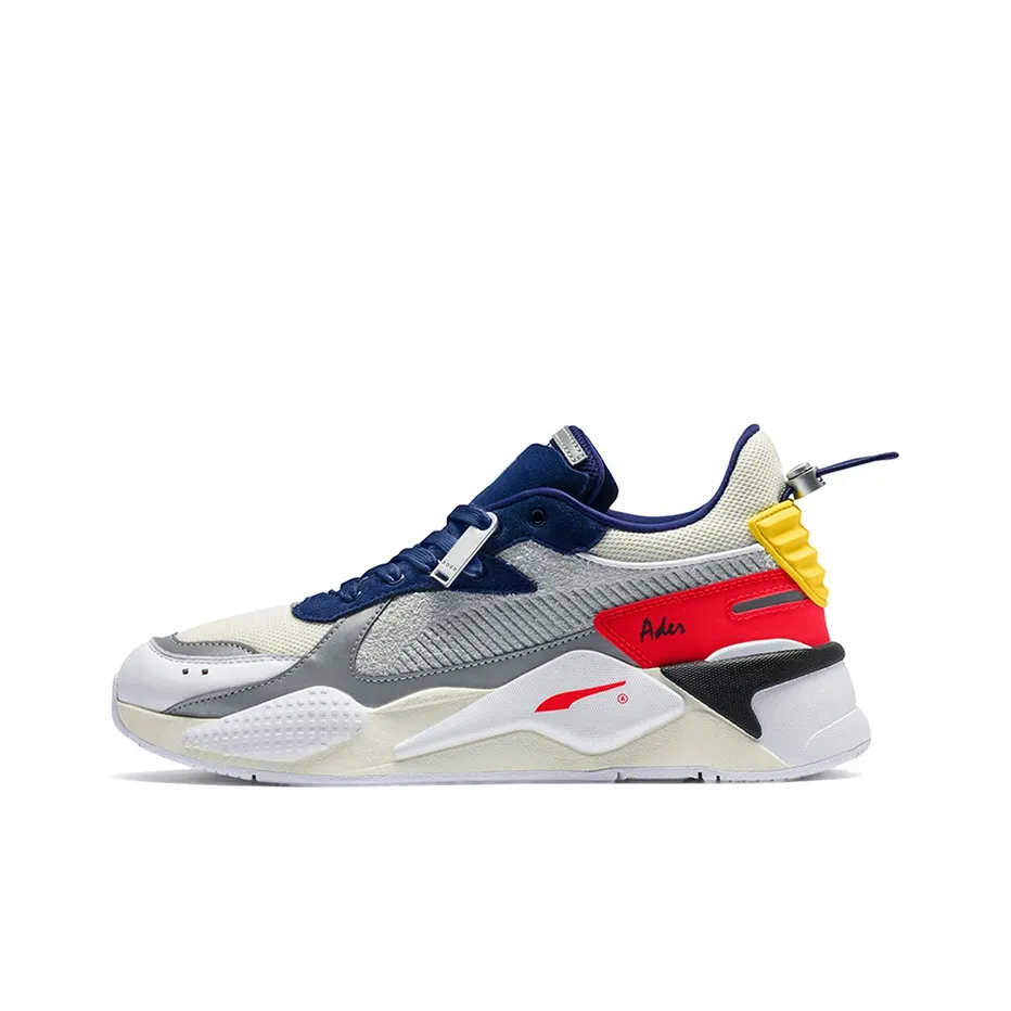PUMA RS X Low Топ Толстая подошва Кроссовки Унисекс Синие Белые