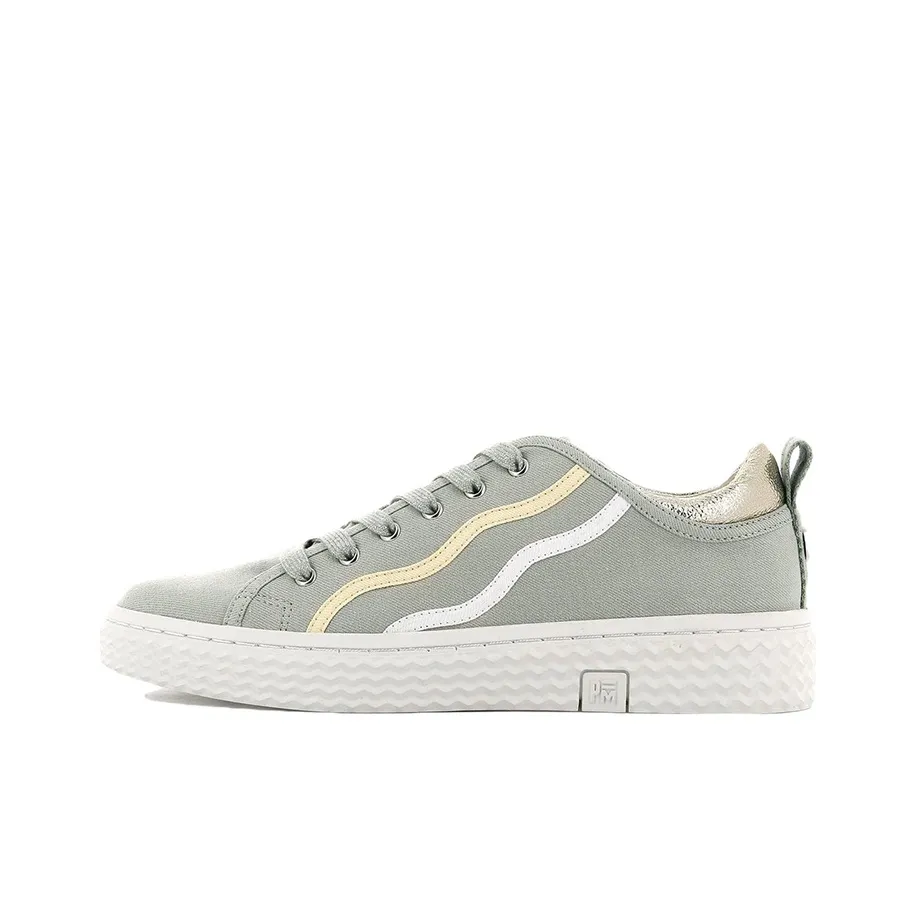 Palladium Tempo 02 CVS Slip Resistant, Abrasion Resistant, Breathable Low Top Canvas Shoes Women's Mustard Green