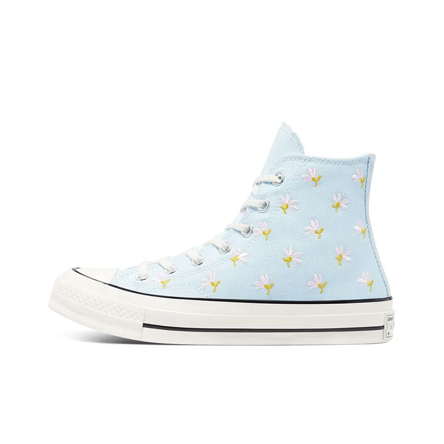 Converse Chuck 70 High 'Embroidered Floral Print   Chambray Blue' Women's