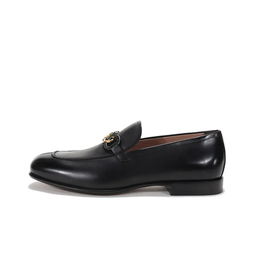 Ferragamo Gancini Men's Casual Shoes Women's Black