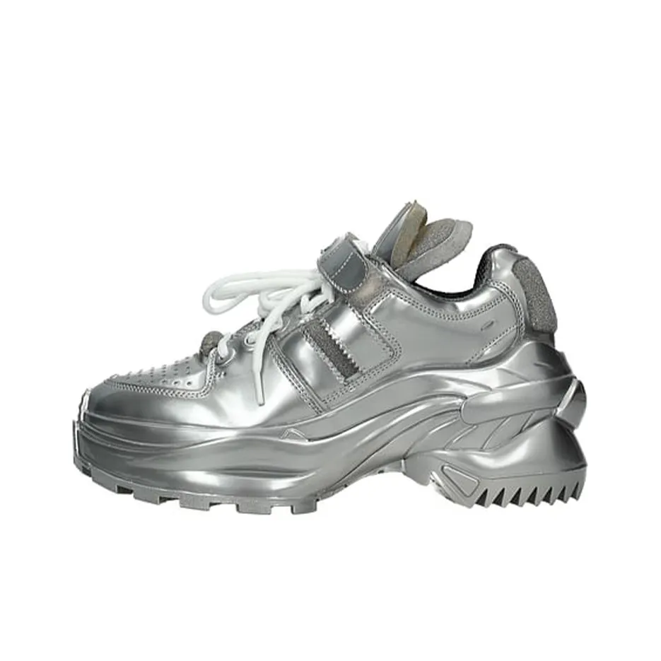 Maison Margiela Cushioning, Wear Resistant Low Top Chunky Sneakers Women's Silver