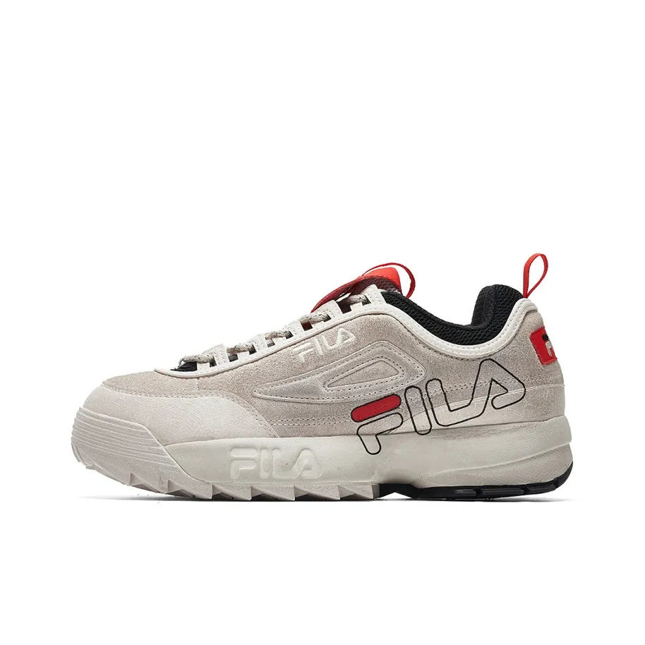 FILA FUSION Disruptor 2 Disruptor 2 Low Топ Толстоподошвенные кроссовки Женские Белые Серебряные