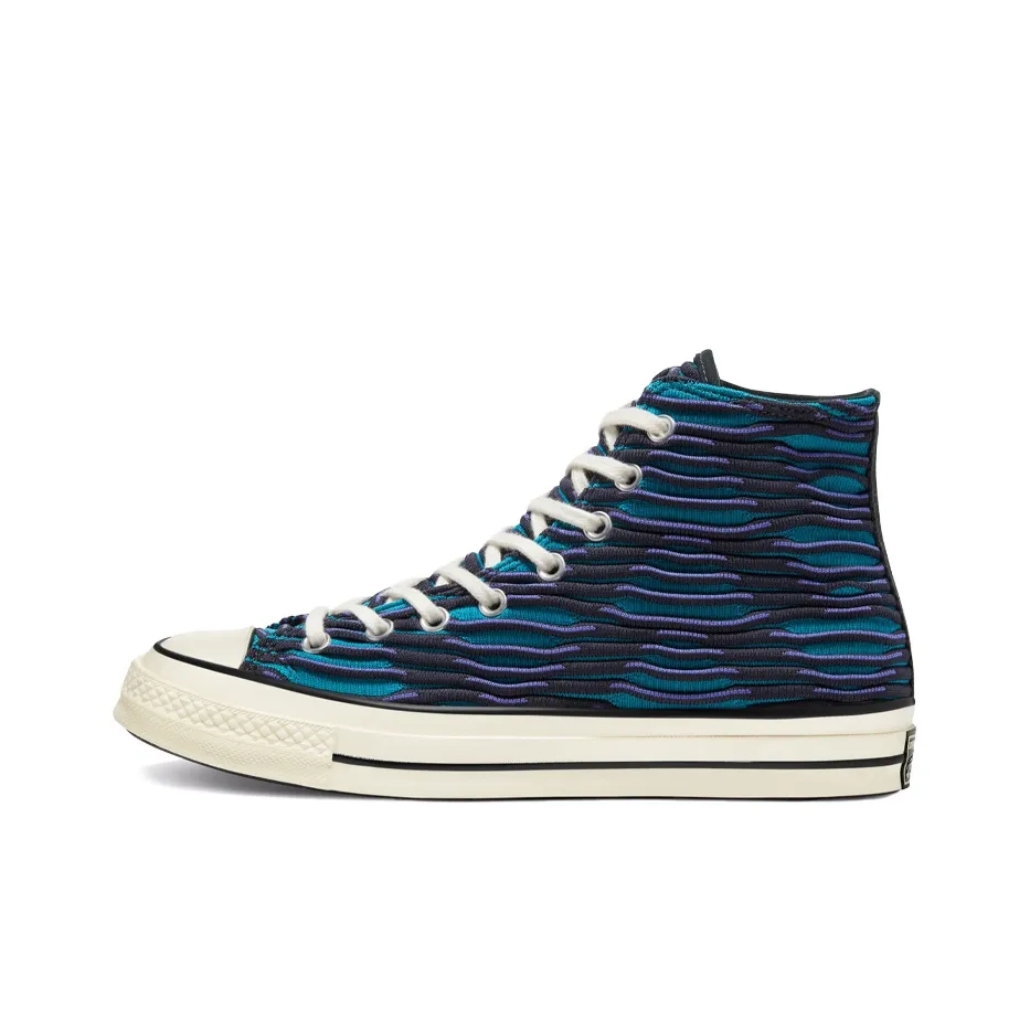 Конверс 1970s Wavy KNIT Chuck Taylor All Star High Топ Кеды Унисекс Синий