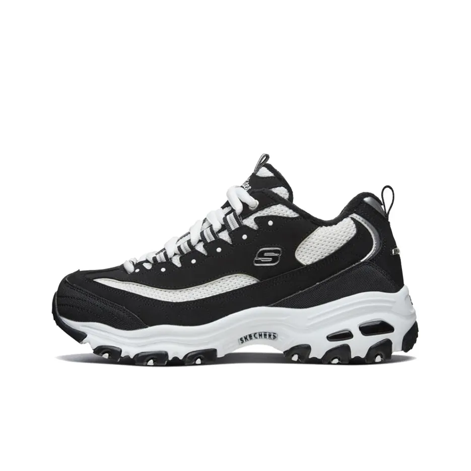 Skechers D Lites 1.0 Running Shoes 'Black And White' Women's