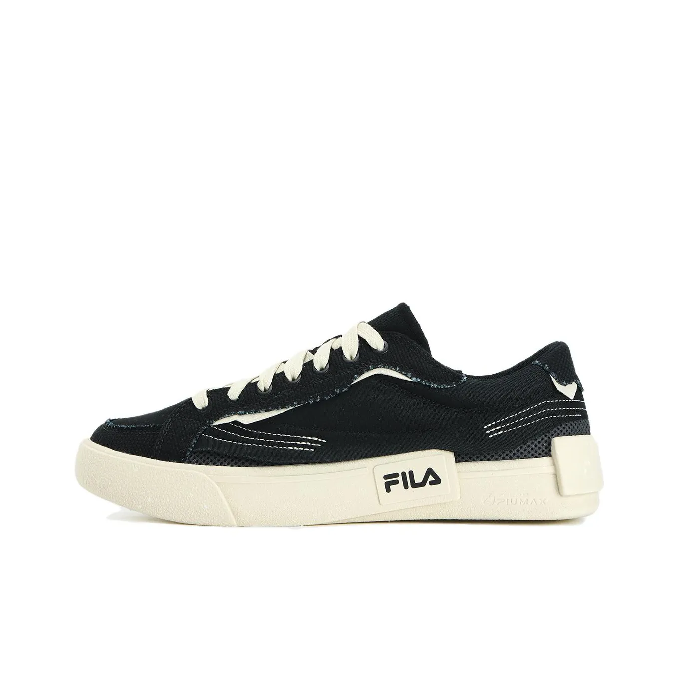 FILA POP Low Top Canvas Shoes Men's Black White