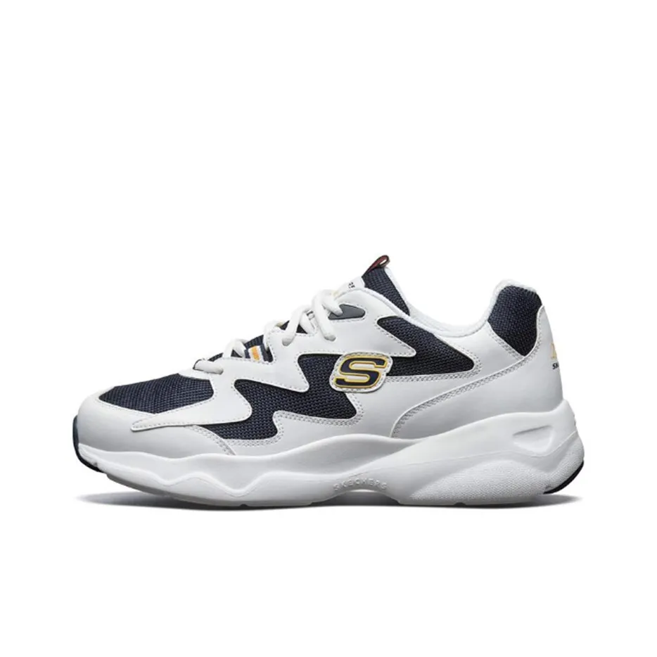 Skechers D'LITES AIRY Low Топ Толстая подошва Кроссовки Мужские Белые Синие