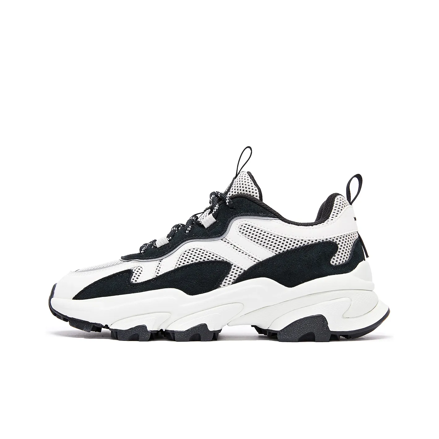 STARTER Slip Resistant, Abrasion Resistant, Breathable Low Top Chunky Sneakers Women's Black White