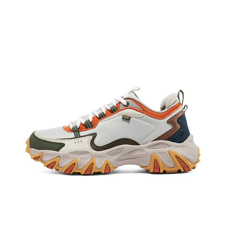 Skechers Wildfire Shoes Cushioning Abrasion Resistant Support Low Top Chunky Sneakers Men's Gray