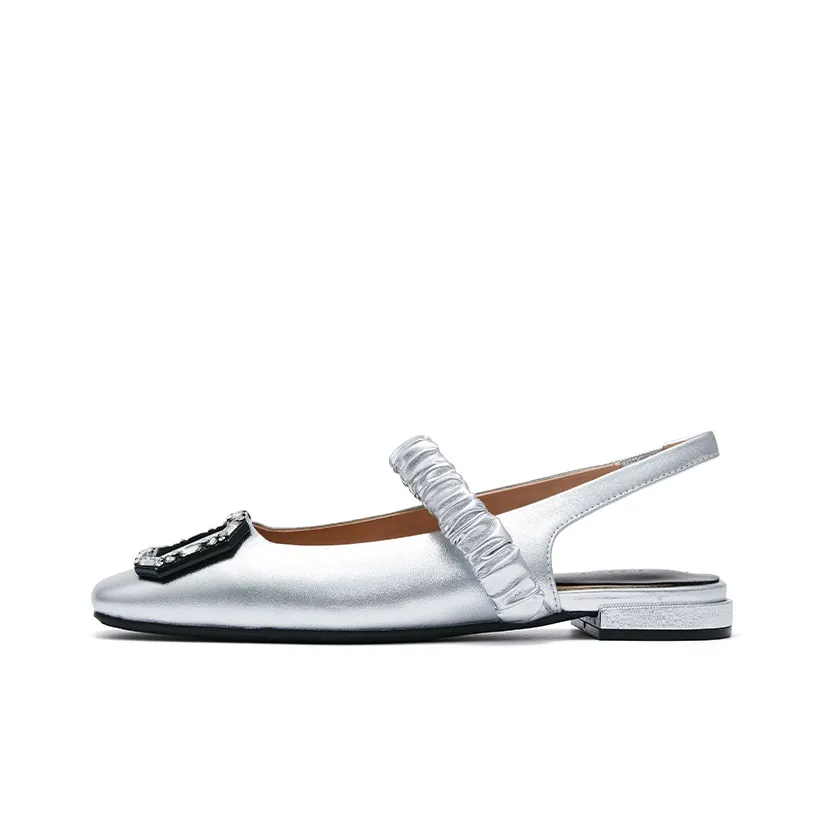 Marie Claire Женские повседневные туфли, мерцающее серебро, женские