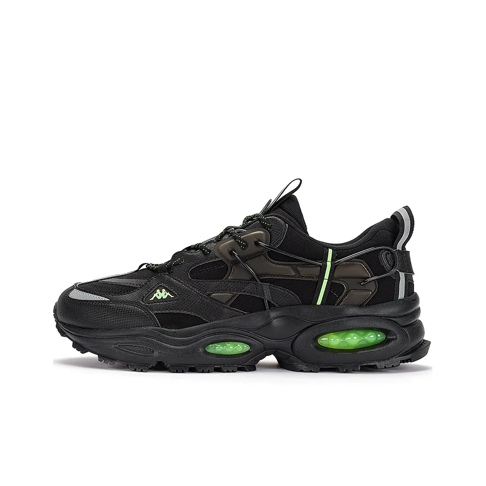 Kappa Back to Back Low Top Chunky Sneakers Unisex Black