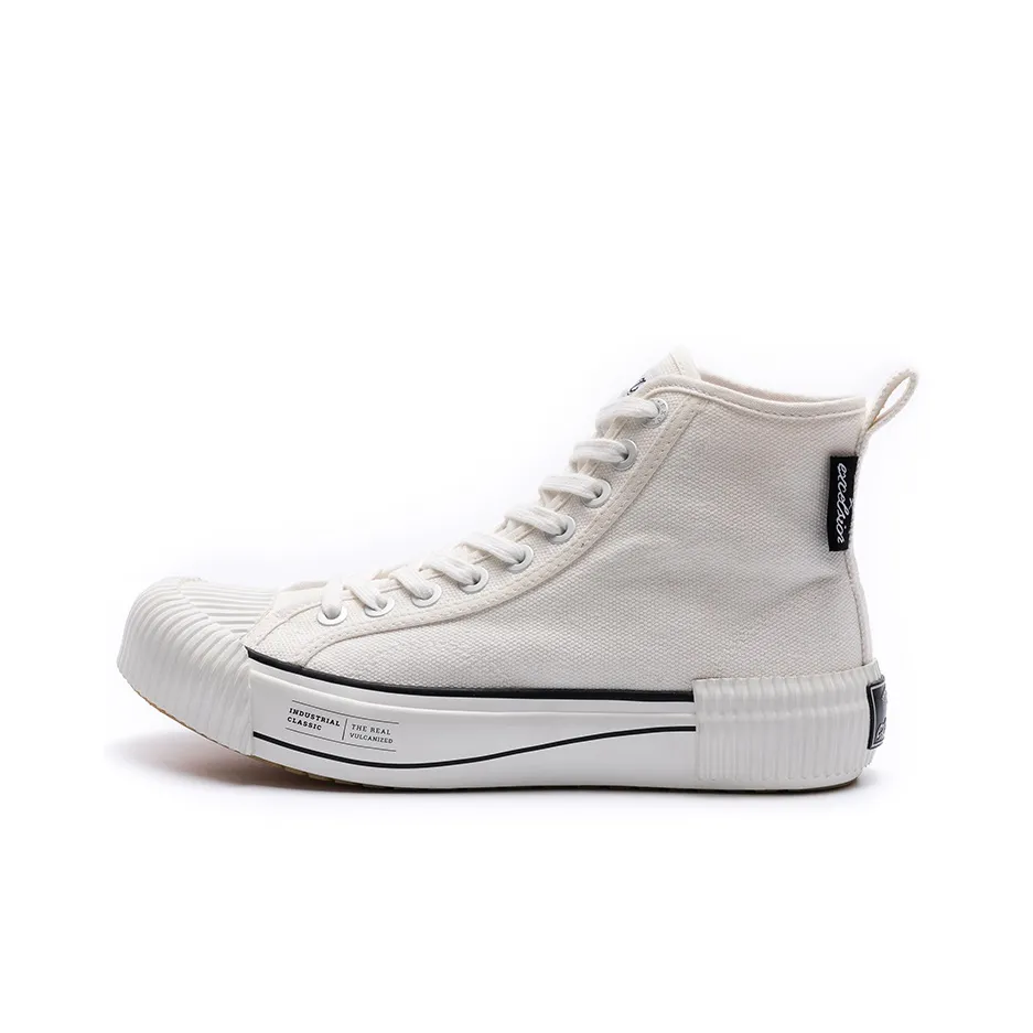 Excelsior Canvas Shoes Unisex High Top Classic White
