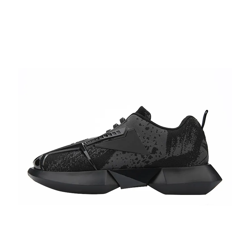 NORVINCY Low Top Chunky Sneakers Unisex Black