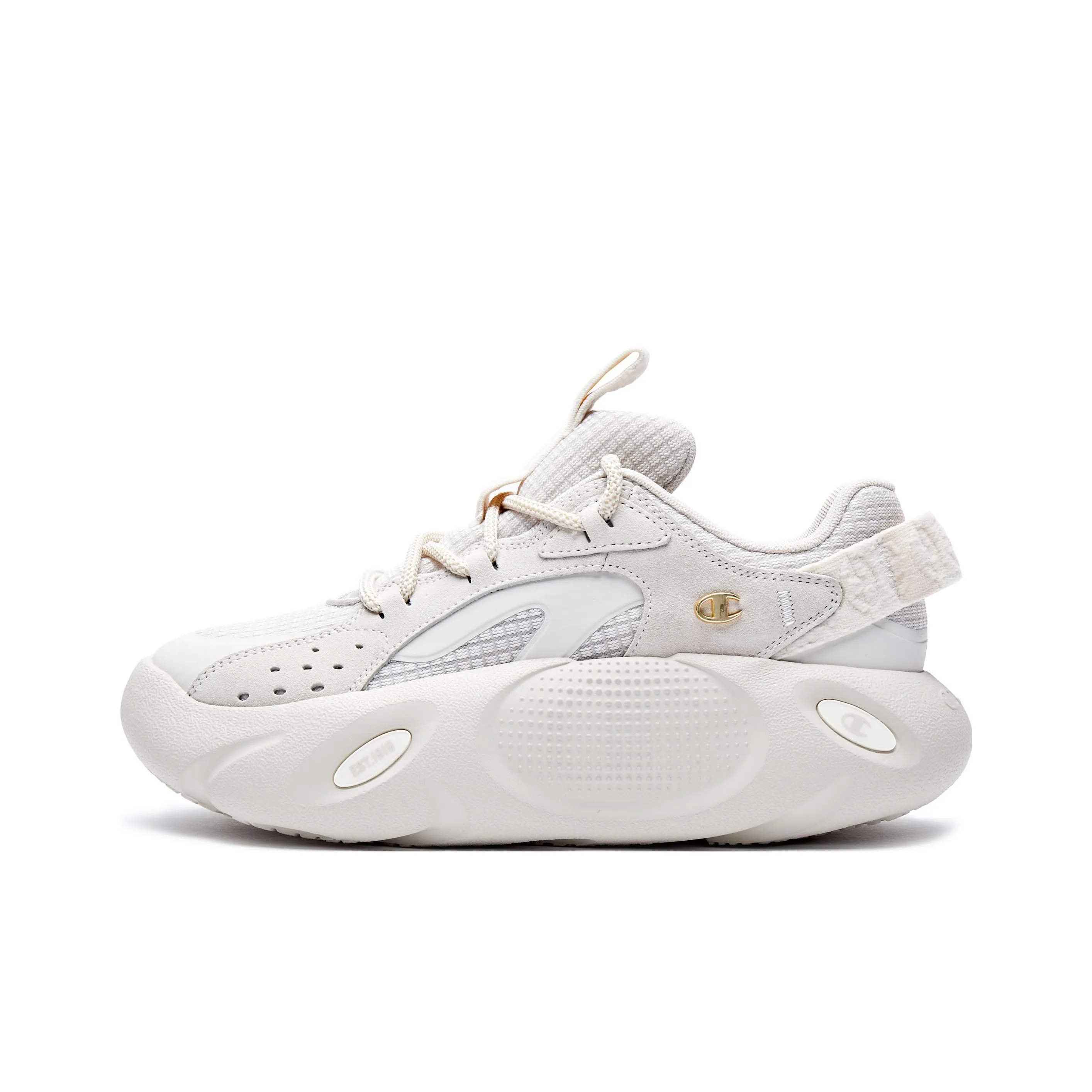Champion Slip-Resistant и Breathable Low-Top Footwear Women's White Gray Чемпион Слип-Резистент и Дышащие Низкие Кроссовки Женские Белые Серые