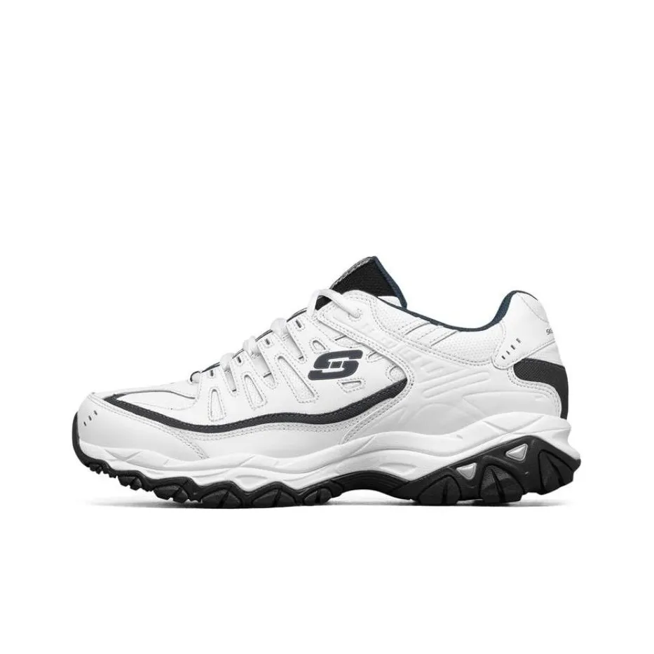 Skechers After Burn M.fit Cushioning Anti Slip And Wear Resistant Low Top Chunky Sneakers White