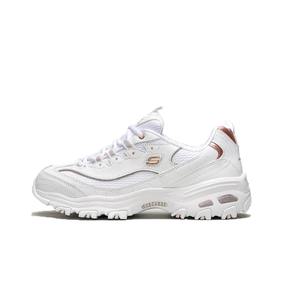 Skechers D'Lites Copper Divine Low Top Daddy Shoes Creamy Women's
