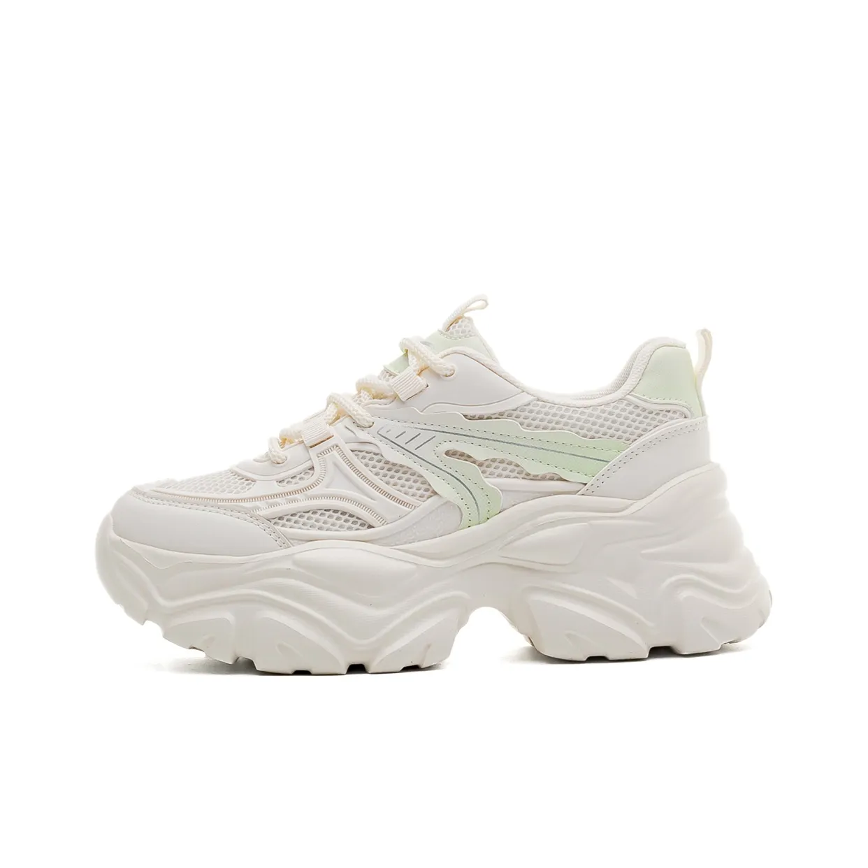 Warrior Slip-resistant Abrasion-resistant Breathable Lightweight Low-top Footwear Women's Beige Light Green