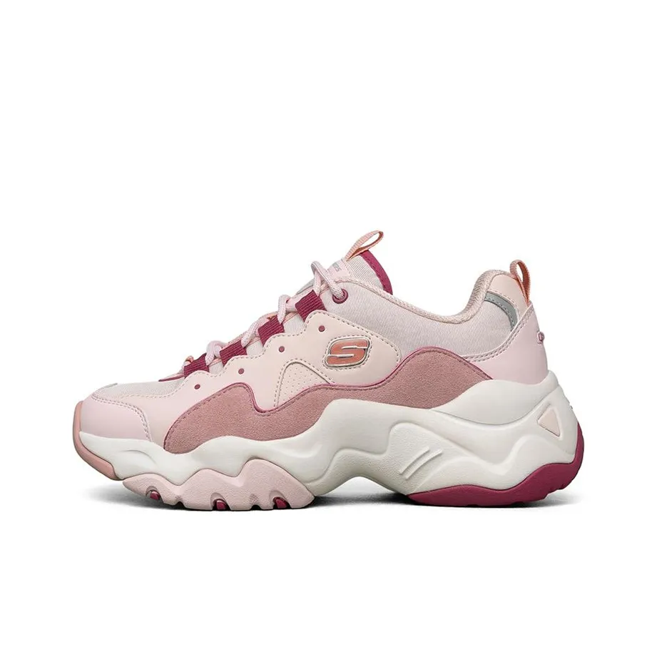Skechers D'LITES 3,0 Амортизация Износостойкий Низкий Топ Толстая Подошва Кроссовки Женские Розовые
