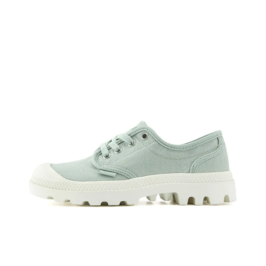 Palladium Pampa Oxford Anti-Slip Wear-Resistant Breathable Lightweight Low-Top Canvas Shoes Women's Slate Gray