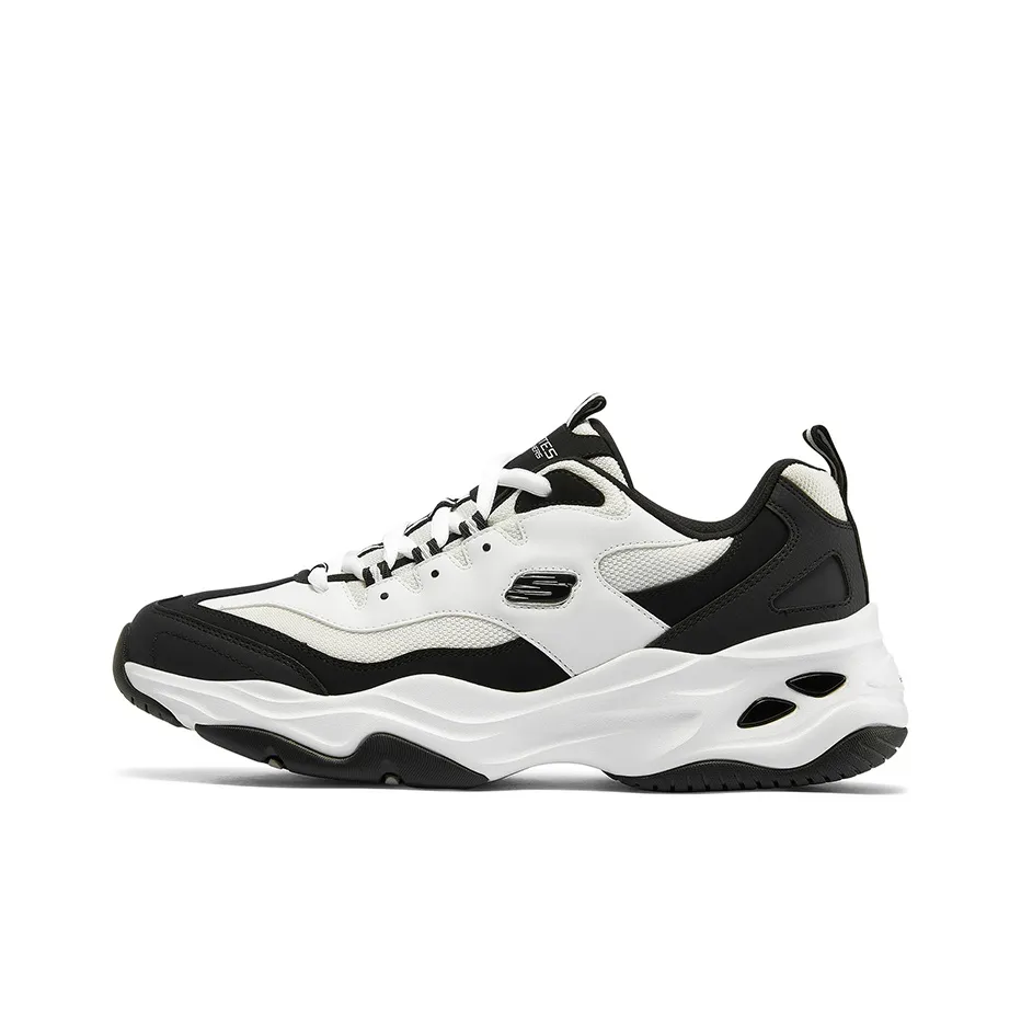 Skechers DLITES Low Top Chunky Sneakers Men's White Black