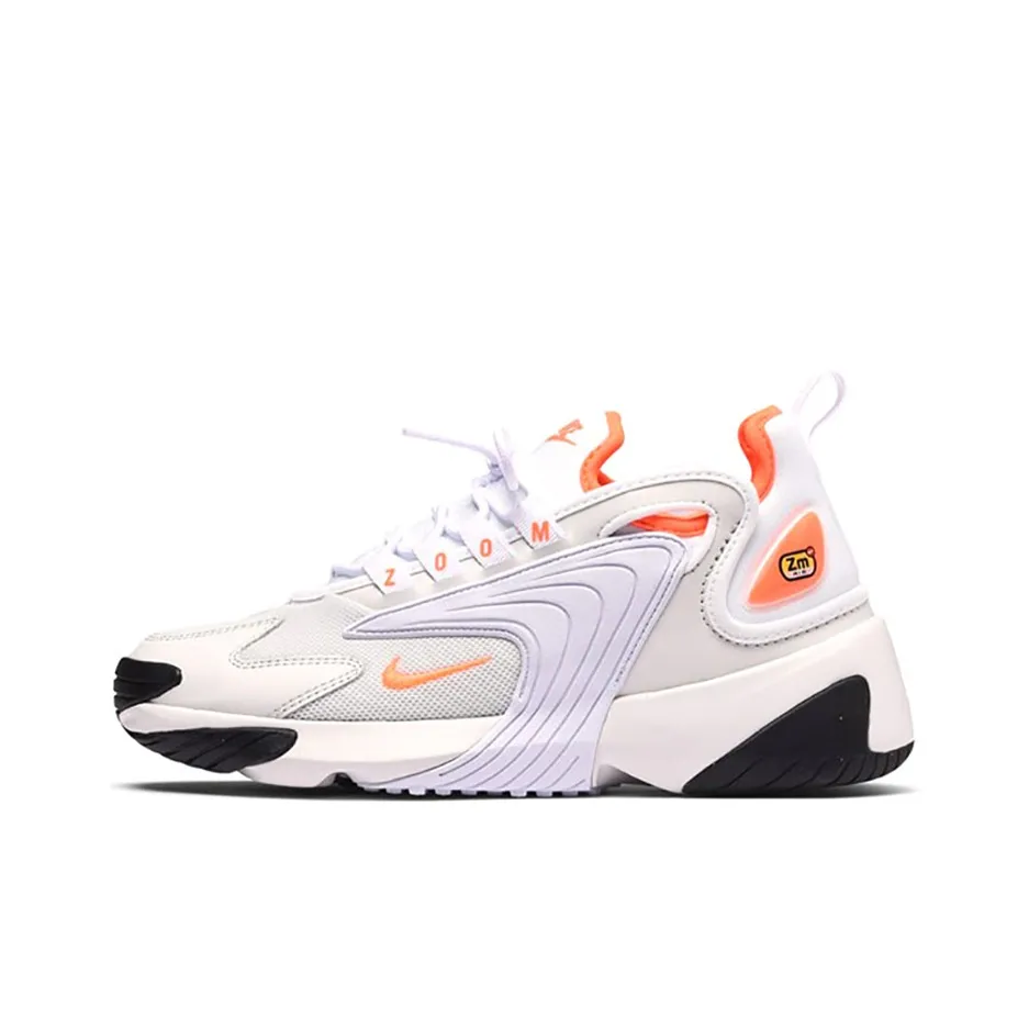 Nike Zoom 2K Non Нижняя юбка Легкий Низкий Топ Толстая подошва Кроссовки Женские Белый Апельсин