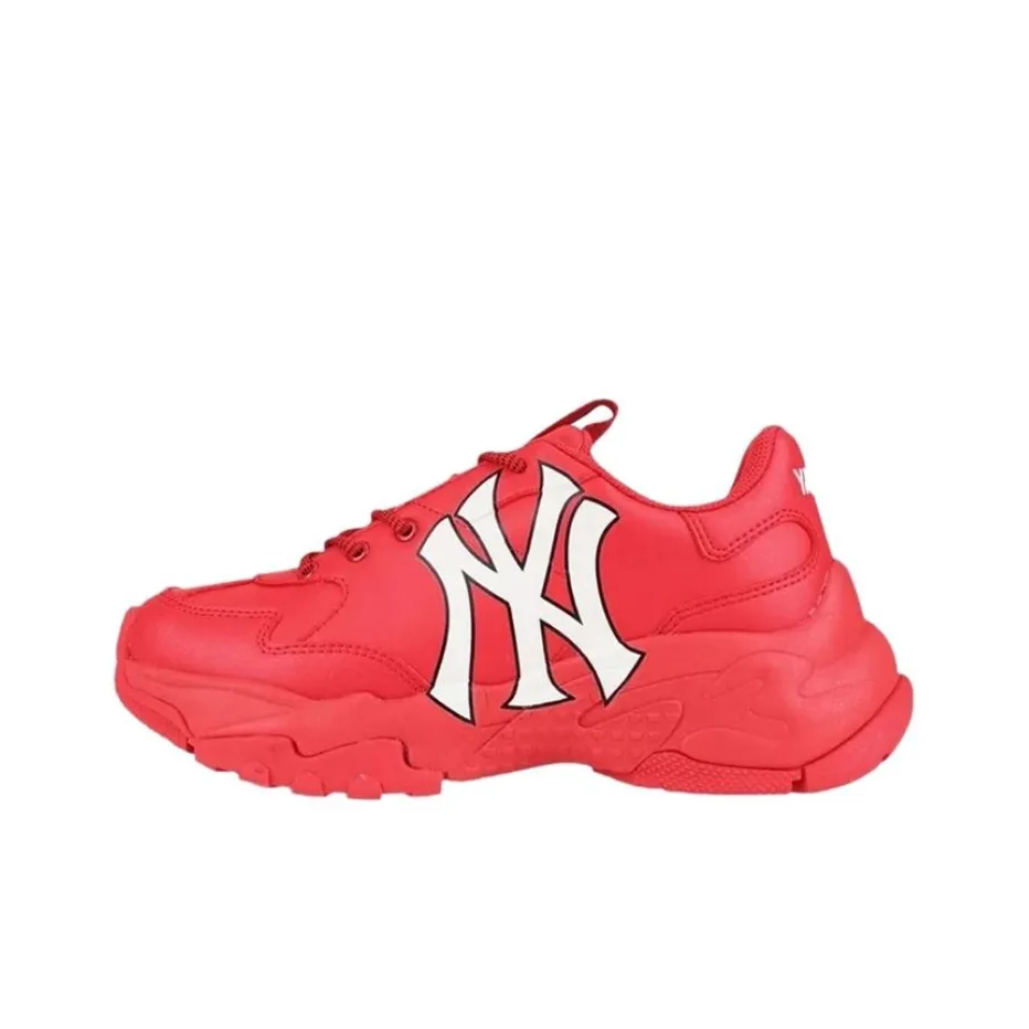 MLB Big Ball Chunky Cushioned Slip Resistant Height Increasing Low Top Chunky Sneakers Unisex Red