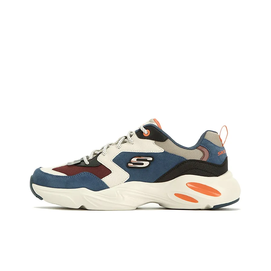 Skechers Stamina Airy Low Top Chunky Sneakers Men's Dark Blue Brown
