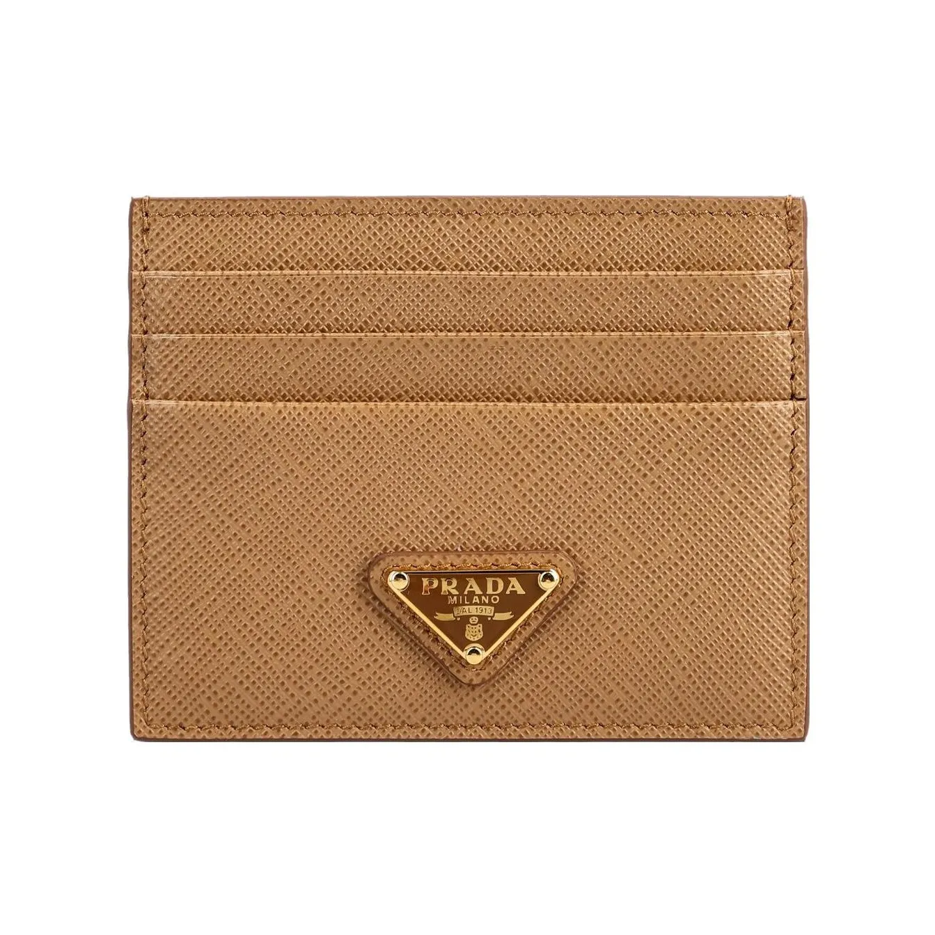 PRADA Cow Leather Wallet Regular Women's Yellow