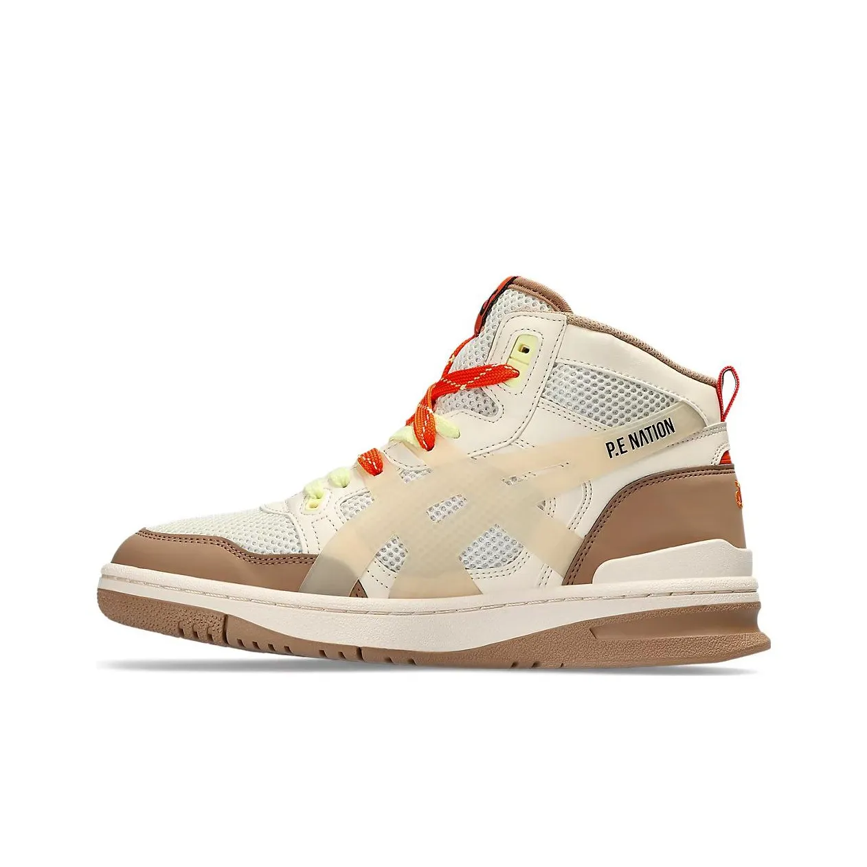 Asics EX89 Амортизация MID Топ Баскетбольные кроссовки Мужской Белый-коричневый