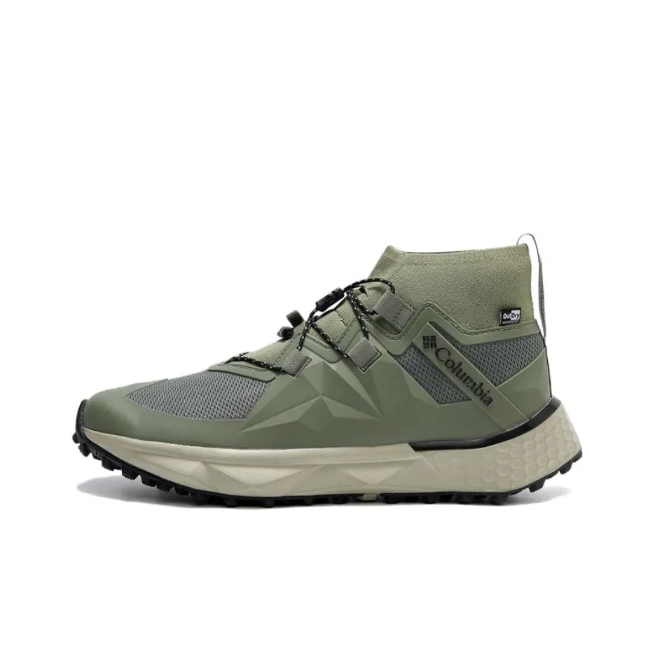 Columbia FACET75 Slip Resistant Water Resistant Mid Top Outdoor Shoes Men's Emerald Green