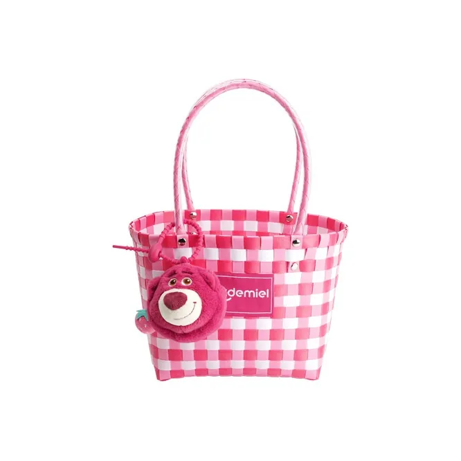 POTDEMIEL X Disney Розовый Красный Лотсо Ткани вязаные Пикник HWBF2768 Мерч по IP