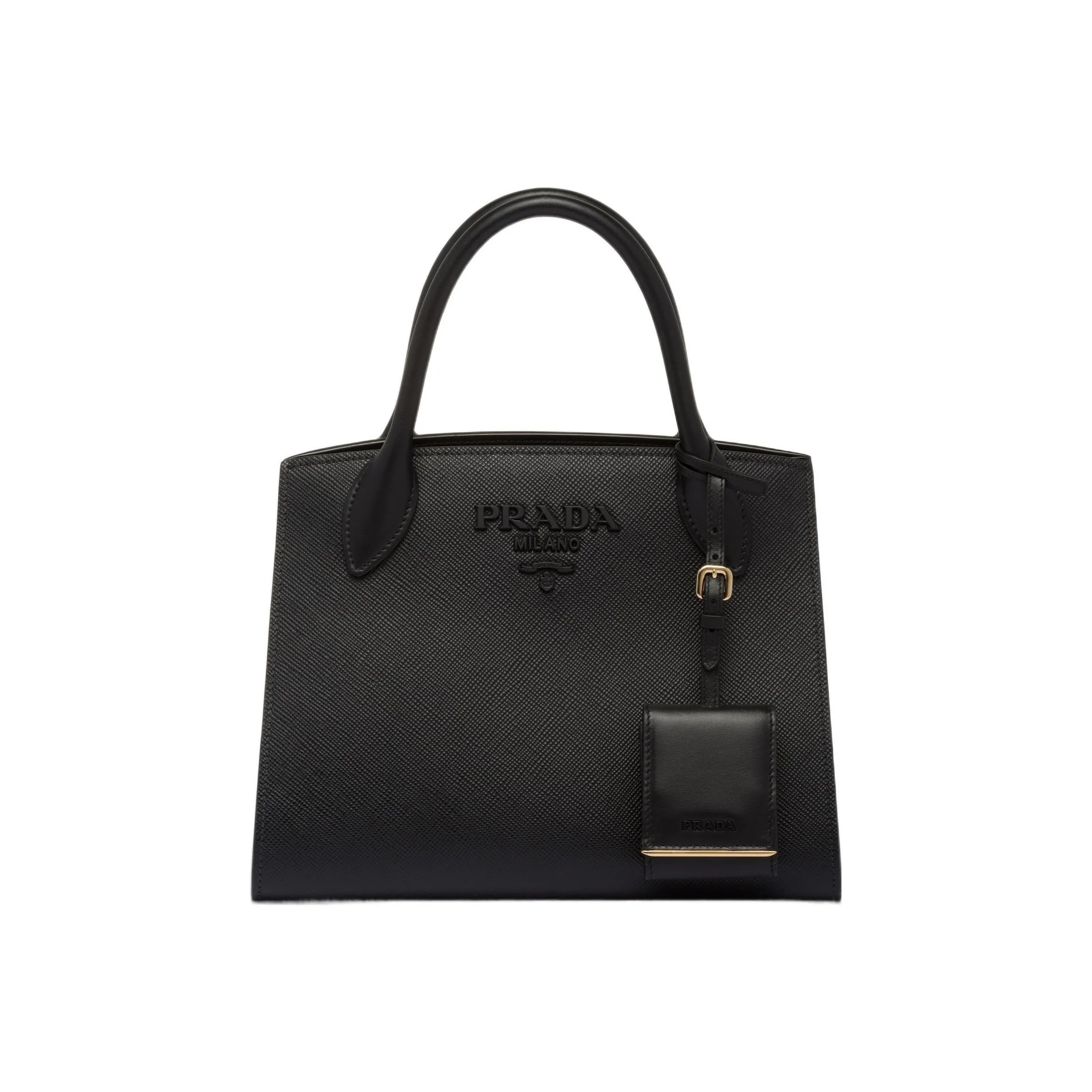 PRADA Leather Shoulder Bag, Crossbody Bag, Handbag Trumpets Women's Black