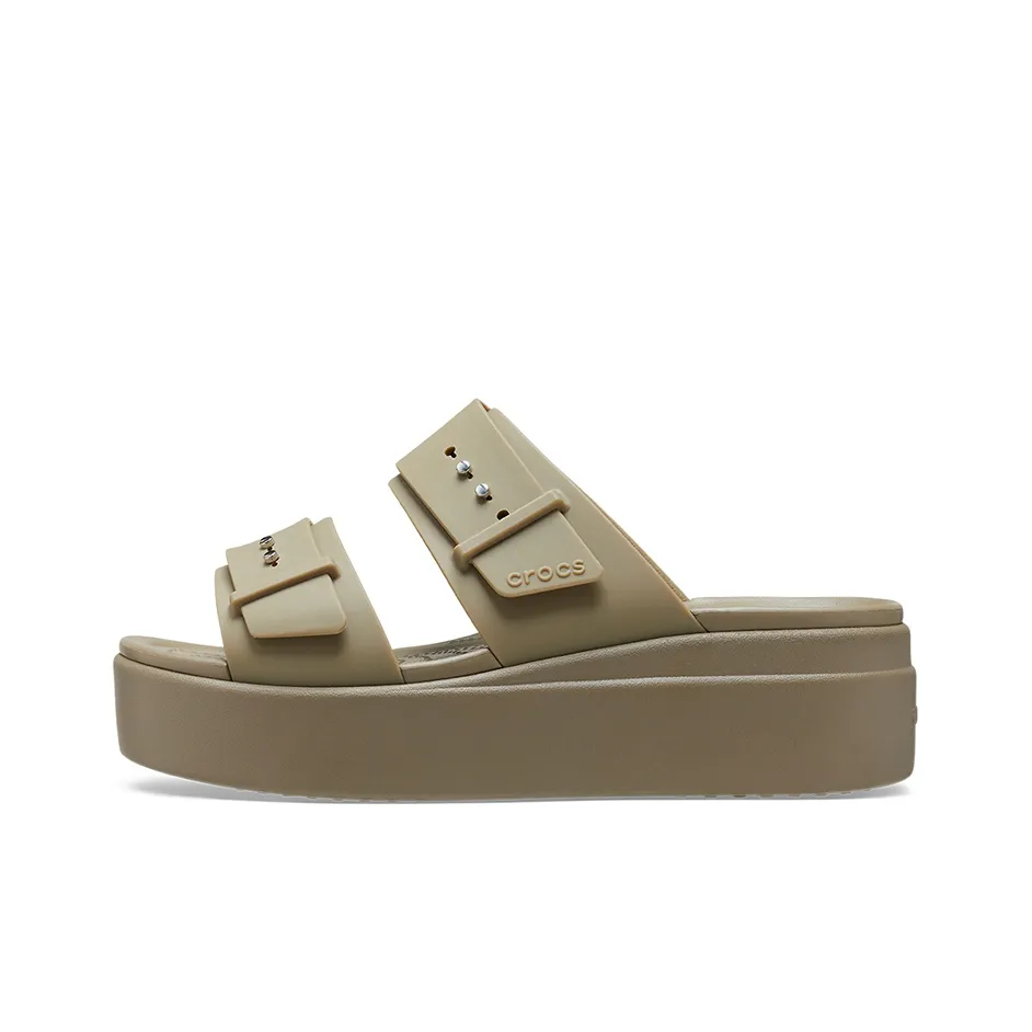 Crocs Brooklyn Low Wedge Sandal 'Beige' Women's