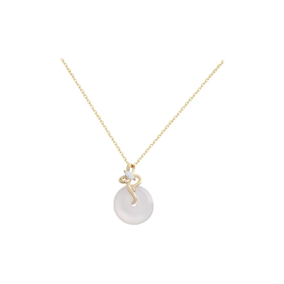 KEYS VIA Agate Collarbone Chain Necklace Unisex
