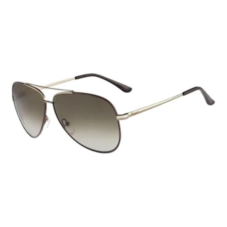 FERRAGAMO Metal Aviator Sunglasses Women's Brown