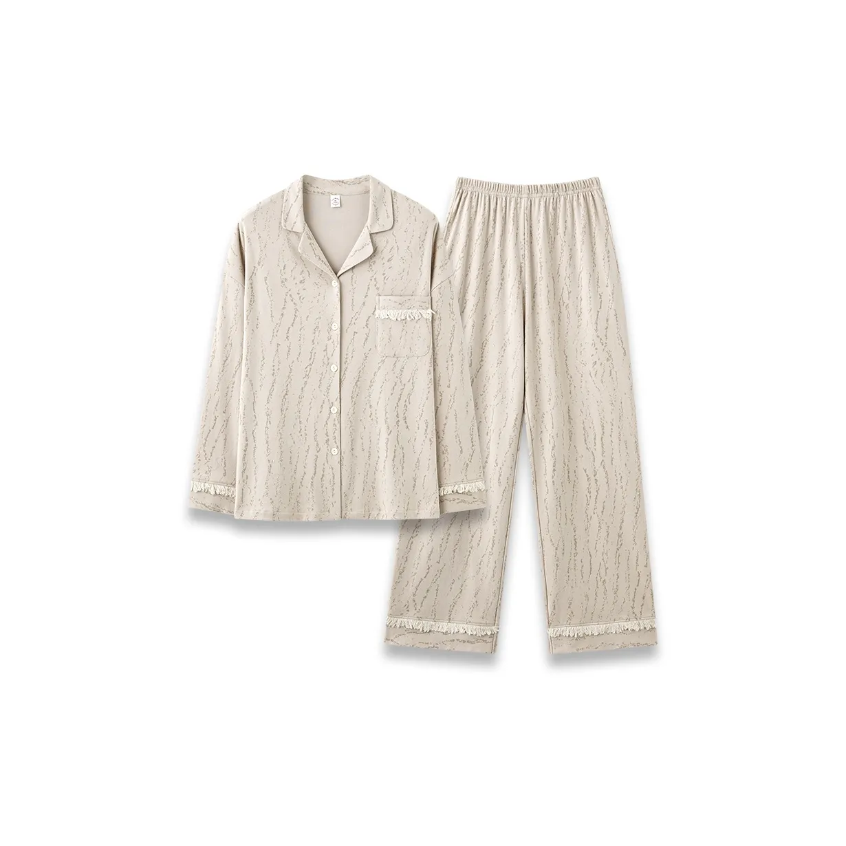 Jovini Pajama Set Women's Beige Apricot