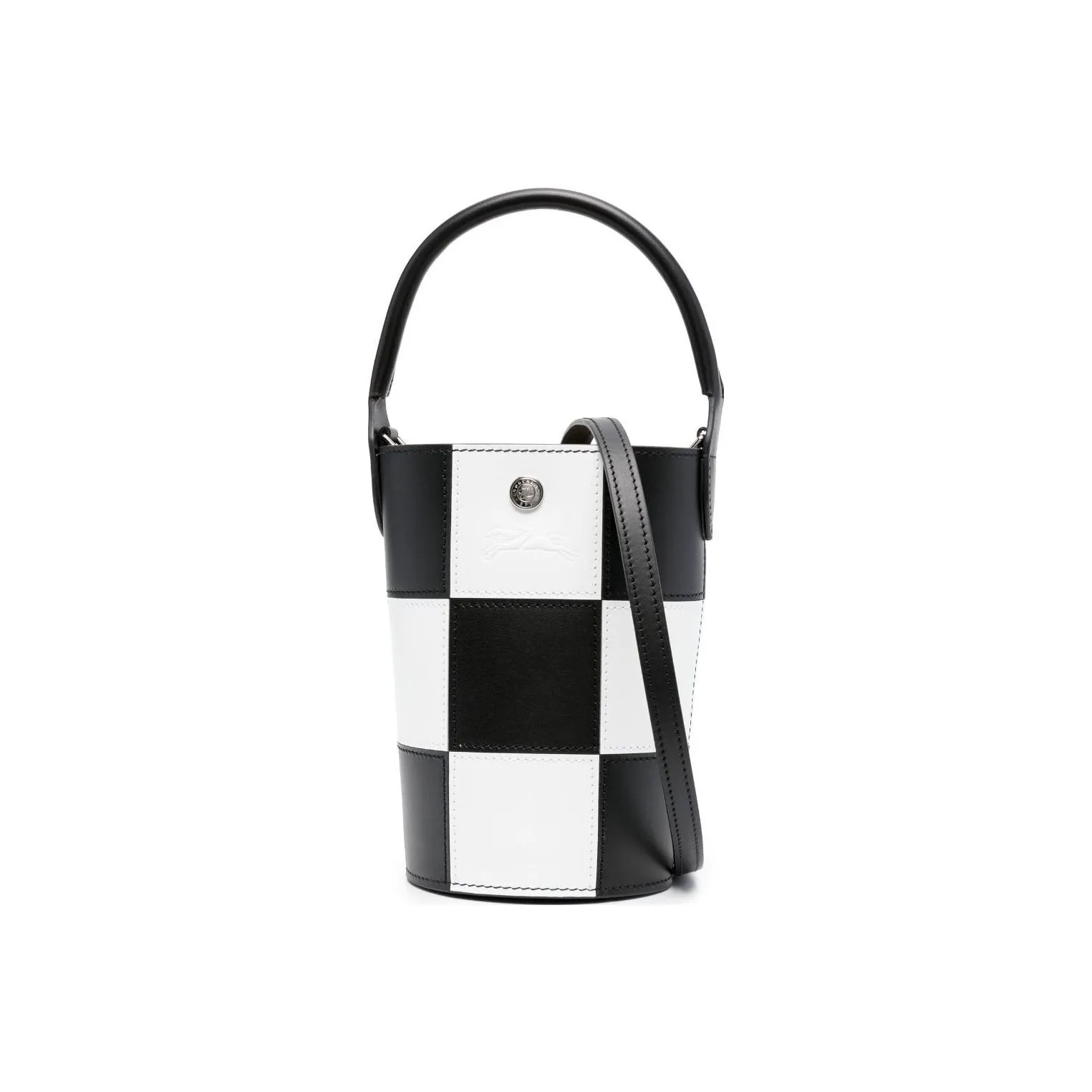 LONGCHAMP Épure Телячья кожа Ведрообразная сумка Сумка Сумка через плечо Сумка через плечо Экстра Маленькая Женская Черная Белая Панда