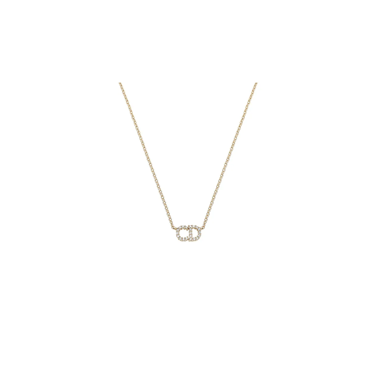 DIOR Brass, Crystal Necklaces Women's Gold