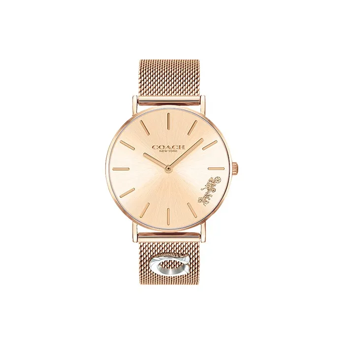 COACH Кварцевый Movement Женские Perry Часы 36mm*36mm*7,5mm Золотой