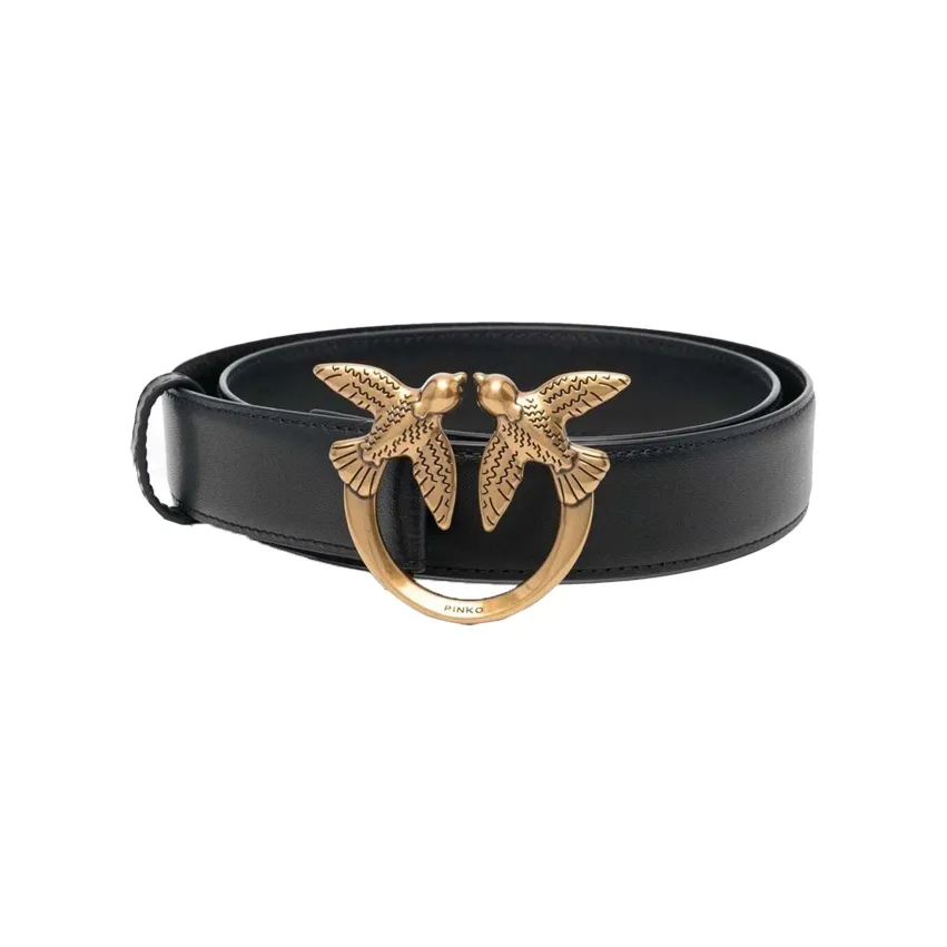 PINKO Кожаные ремни Женские Черный Ширина 3 см